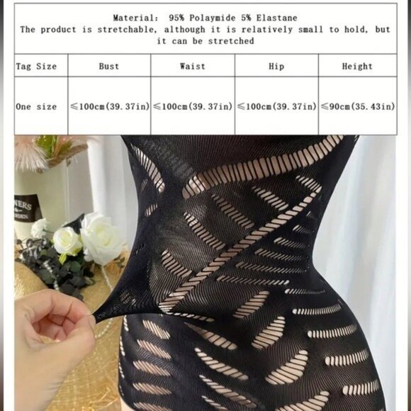 Black Fishnet Dress Beach Cover - Picture 6 of 7